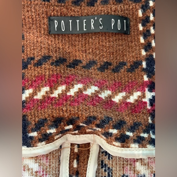 Potter Pot open front plaid trench - Picture 4 of 6